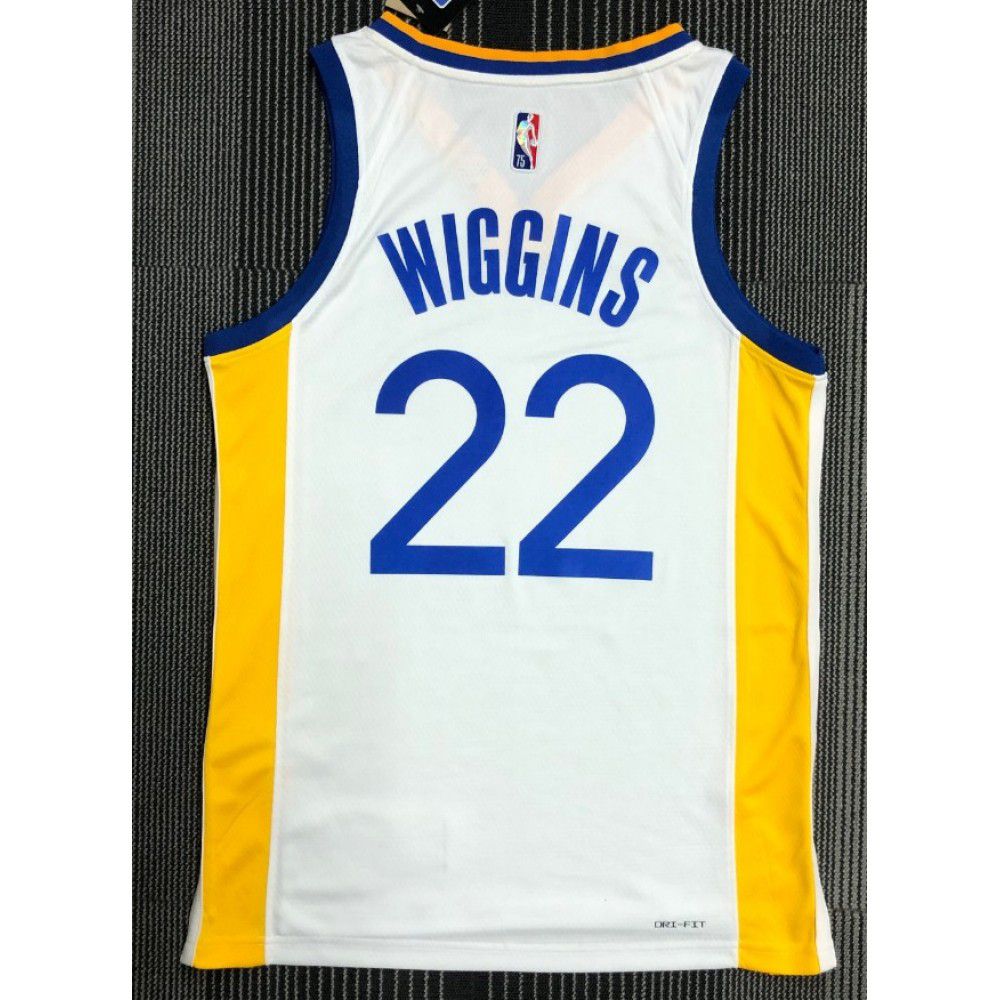 Men's Golden State Warriors Andrew Wiggins #22 White 2021/22 Swingman Jersey - Association Edition-Pro Kit Vault | Brand New 26/27 Sports Jerseys